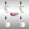 Service Caster 3 Inch 316SS Nylon Wheel Swivel 3/4 Inch Expanding Stem Caster Set SCC SCC-SS316EX20S314-NYS-34-4 - alternate 2